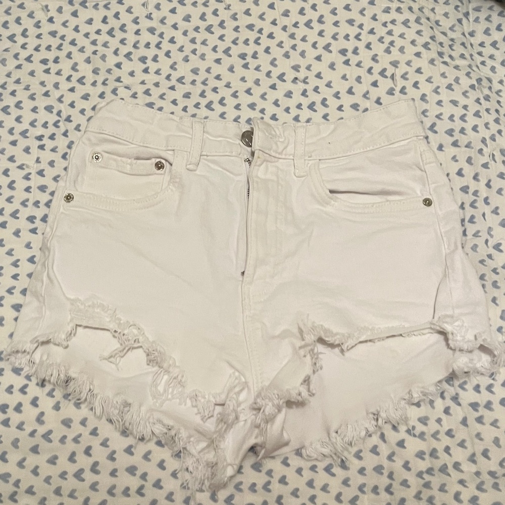 ZARA WHITE JEAN SHORTS